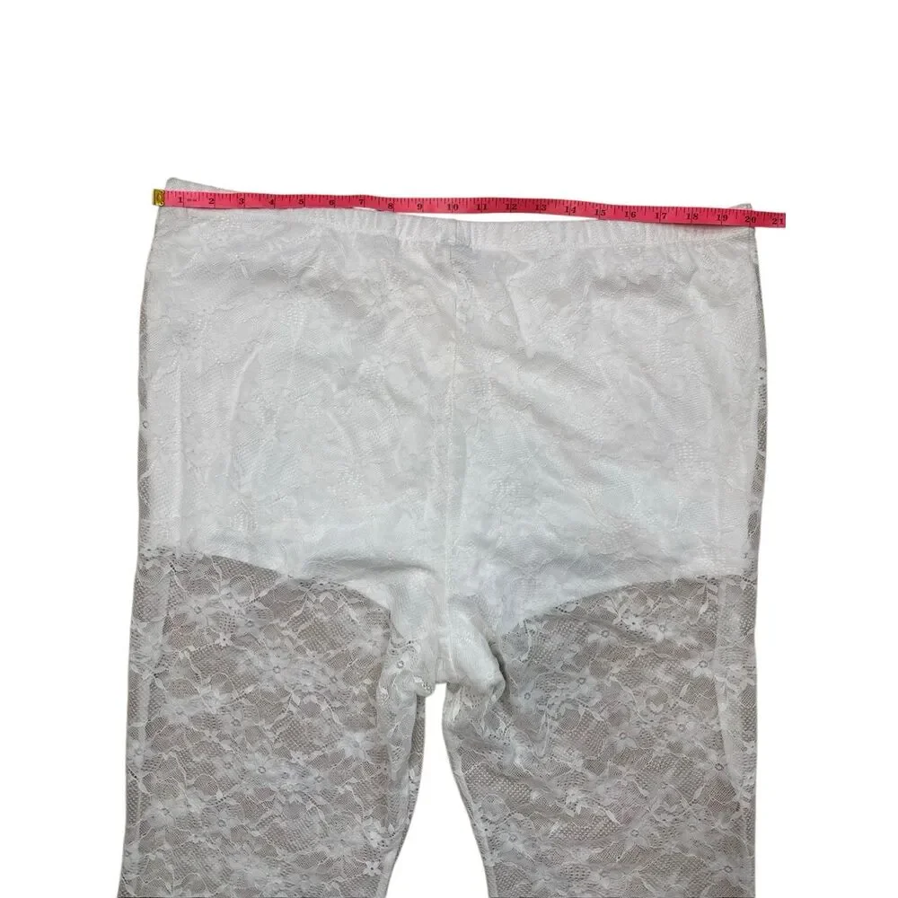 Wild Fable White Lace Sheer Flair Pants XL